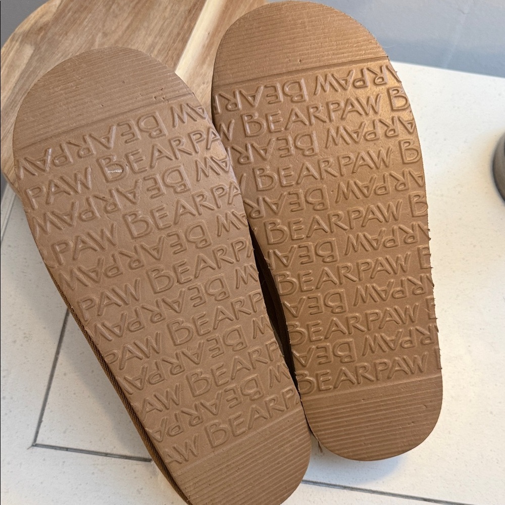 BearPaw Tan Suede Slippers - Picture 5 of 7